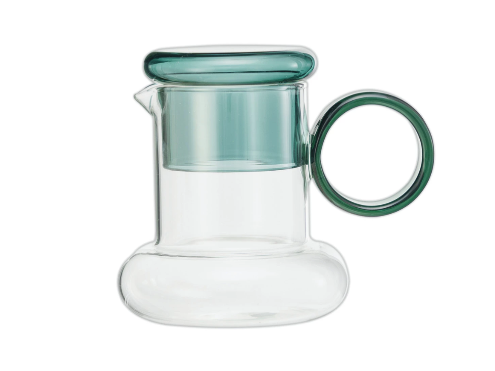 Glass Pitcher w/ Drinking Glass