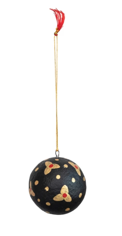 Hand-Painted Ball Ornament 3"